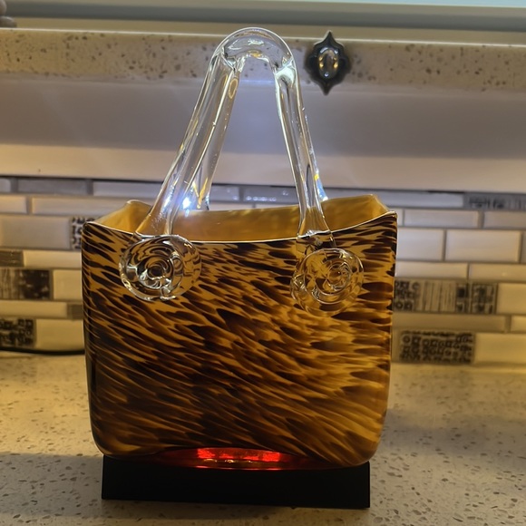 Glass purse vase - Picture 4 of 6